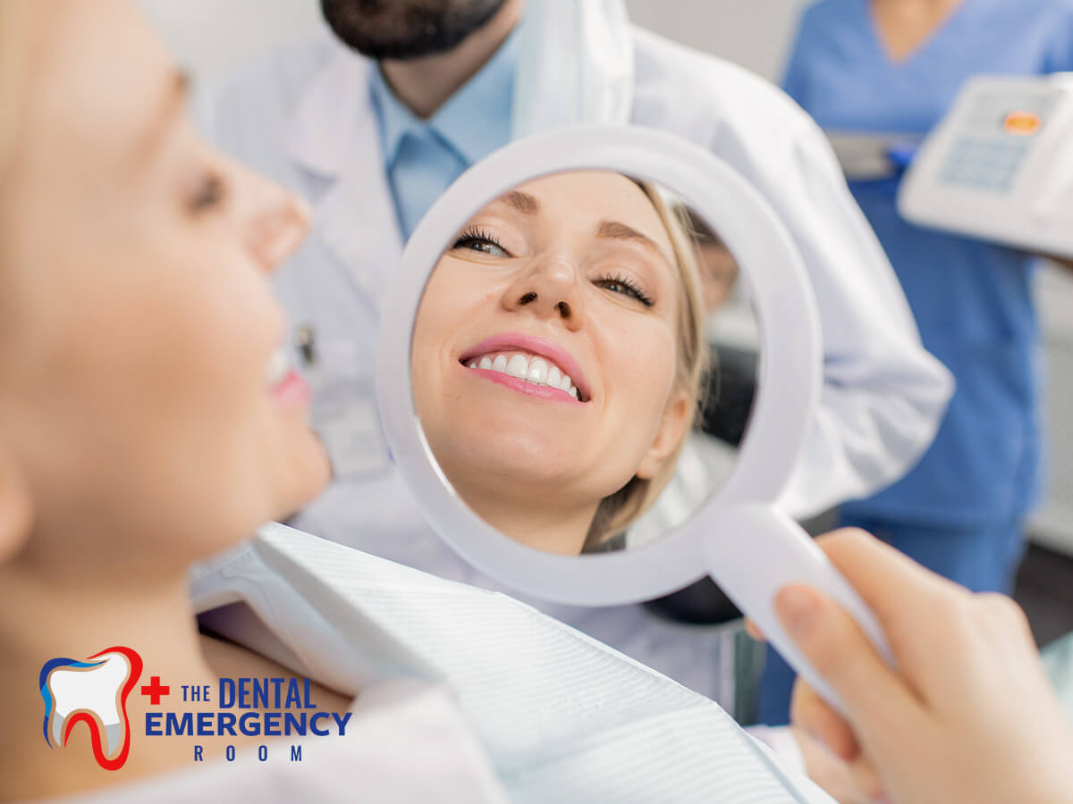 Woman Looking At Her White Smile After A Professional Teeth Whitening Procedure In Clearwater, FL