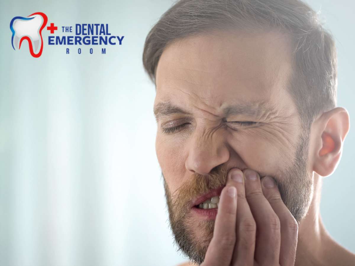 Male patient having a tooth infection