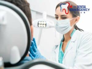 A dentist examining a patient for Wisdom Tooth issues.